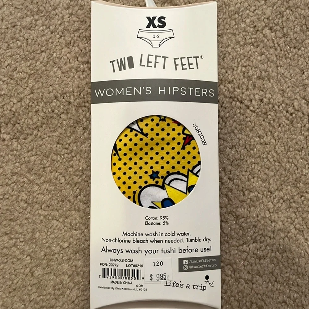 \NWT Two Left Feet COMICON A Women's Cotton Hipsters Underwear